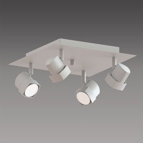 Plafonnier 4 spots MOKA BLANCO / MATE CRISTALRECORD 001-2150-4-125