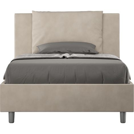 Letto 1 Piazza e Mezzo 110x190 cm Senza Rete Antea Sabbia (1/4)