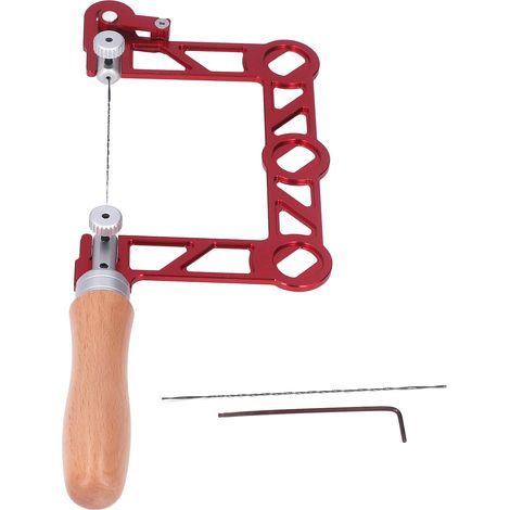 Mini scie à main pour le travail du bois, manche en bois en forme de U pour bijoutier, traitement des métaux, 3 pouces (1/5)
