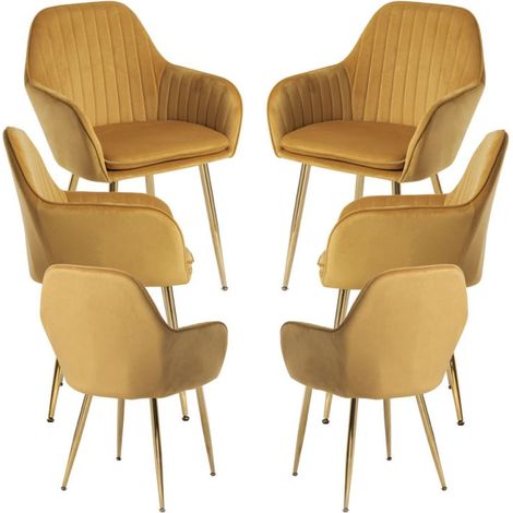 Packs Sillas Comedor - Pack 6 Sillas Chic Golden - Mostaza (1/5)