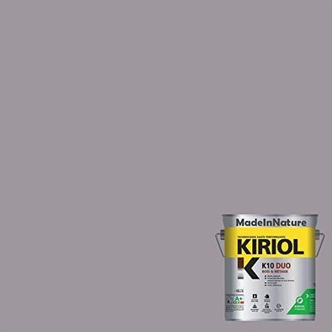 Peinture Bois et Métaux, Sous couche et Finition, Antirouille, sur Fer, Acier, Galvanisé, même rouillés, très opacifiant - 0.75 litre - RAL 7035 gris clair. (1/4)