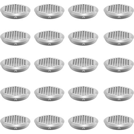 6 Pièces Grille de Ventilation en Acier Inoxydable, Grille de Ventilation L'armoire- 60 mm Grille Ventilation Ronde Peut être Utilisé Dans le Garage, Salle de Bain la Chambre (1/4)