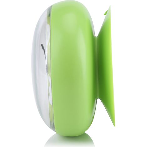 Montre de douche murale verte étanche, miroir de salle de bain à ventouse, horloge pour fenêtre, accessoires de bain, fixation sans perçage (1/3)