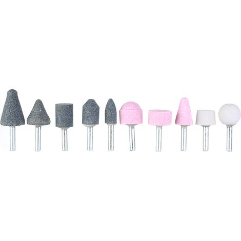 Ortviai Têtes de meulage électriques 6 mm – Lot de 10 accessoires de polissage en pierre à feu pour outils rotatifs (1/5)