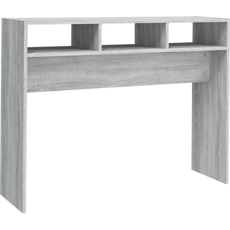 Table console，Table d'appoint，Bout de canapé，Meuble d'entrée Sonoma gris 105x30x80 cm Bois d'ingénierie