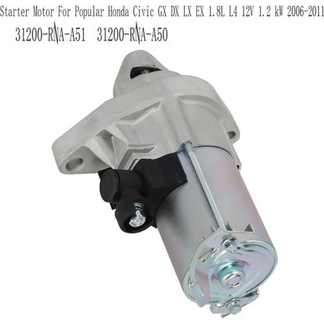 Part numbers 31200-RNA-A51 and 31200-RNA-A50 are suitable for starters of Honda Civic 2006-2011. (1/5)
