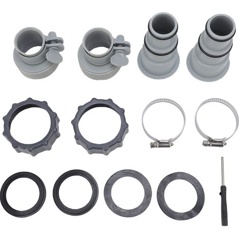 Adaptateur de tuyau de pompe de filtration ABS résistant aux hautes températures 1,25-1,5 po, connecteur de remplacement pour tuyau de pompe de filtration de piscine (1/5)