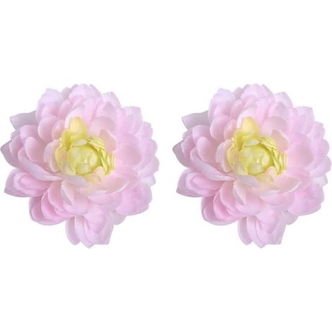 2 Pièces Embrasses de rideau, motif fleur de lotus 3D, clip de fixation en fer et polyester, pour salon chambre bureau