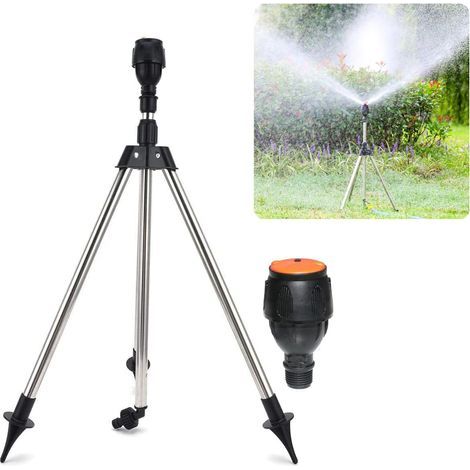 Arroseur Sur Trépied - Rotatif 360° - Hauteur Réglable Jusqu'à 94 cm - Pour Grandes Surfaces Jardin Cour - 1 Pièce (1/5)