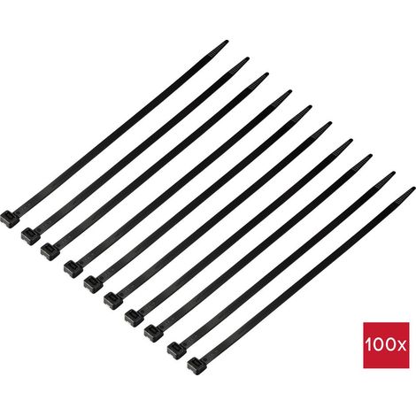 TRU COMPONENTS TC-12533364 Fascetta per cavi 300 mm 7.6 mm Nero 100 pz. (1/3)