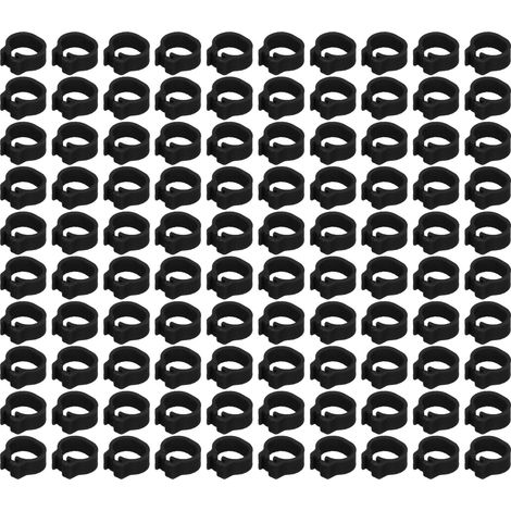 Taubenmarkierungsringe 8 mm x 100, Vogelbeinringe ohne Markierungen, Hühnerkennzeichnungsringe, Geflügelzubehör schwarz