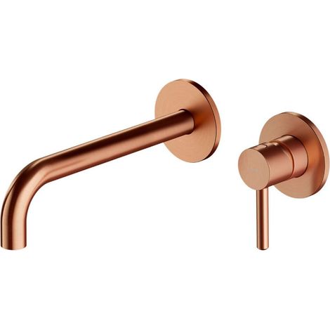 OMNIRES Y - Grifería de lavabo empotrada, instalación de 2 orificios, con cuerpo, cobre cepillado Y1215HLCPB (1/4)