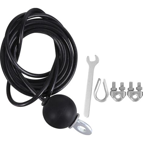 1 jeu de 3 mètres de câble d'acier robuste pour le fitness et la musculation (à faire soi-même). (1/3)