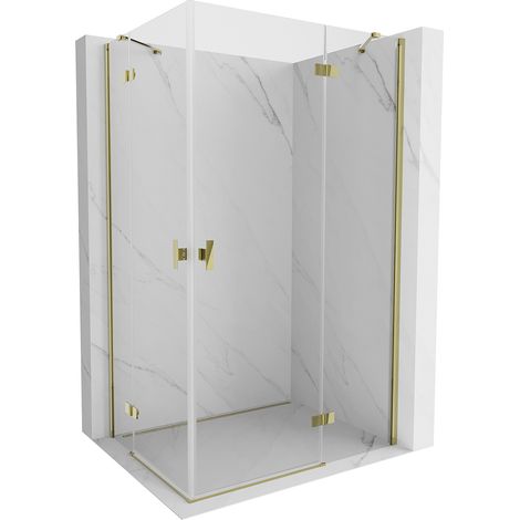 Mexen Mist H Duo Duschkabine schwenkbar 95 x 115 cm, transparent, gold - 8A5-095L-115P-50-00 (1/5)