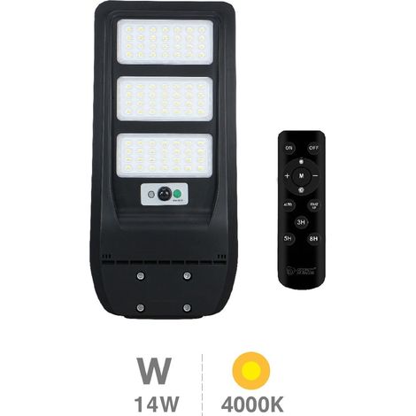 Lampione solare a LED Buat con sensore di movimento e crepuscolare 14W 4000K IP65