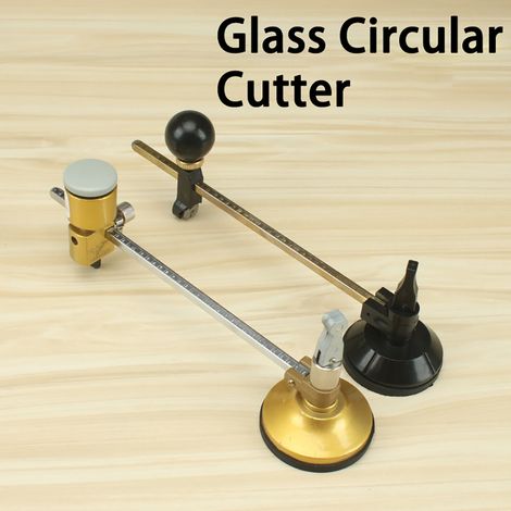 Coupe-verre circulaire robuste 6-40 cm, échelle transparente réglable, type boussole, avec ventouse puissante. (1/4)