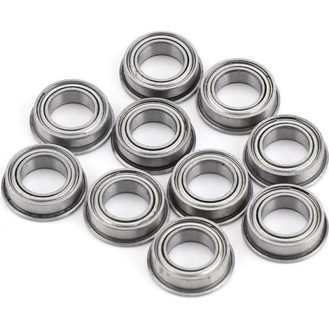 Yctze Lot de 10 Mini Roulements à Billes à Bride Blindée en Acier Inoxydable MF106ZZ 6 X 10 X 3 Mm pour les Projets de Bricolage (1/5)