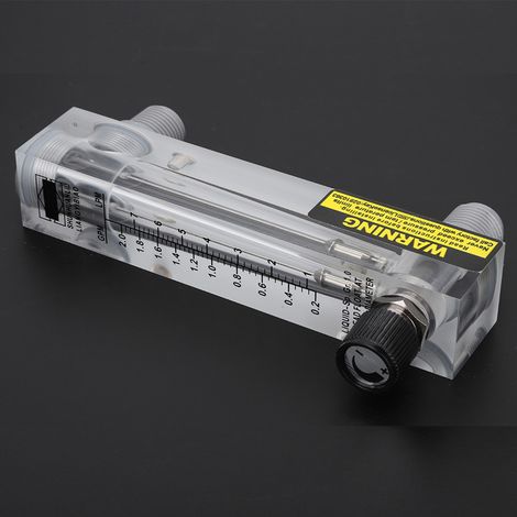 LZM-15T Durchflussmesser mit Einstellplatte aus Acrylglas (Plexiglas) 0,2–2 GPM G1/4'' G1/2'' (1/5)