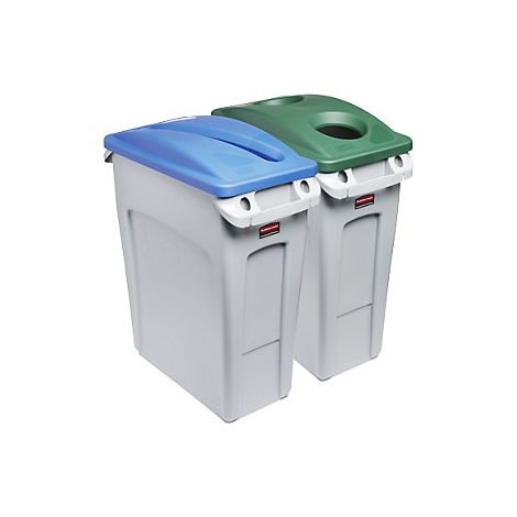 Rubbermaid  Stazione di raccolta differenziata  set da 2 SLIM