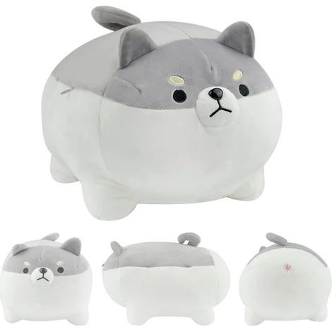 Peluche-Kissen "Joufflu" Hund, kuscheliges Tierkissen für Kinder (40 cm / 15,75 Zoll)