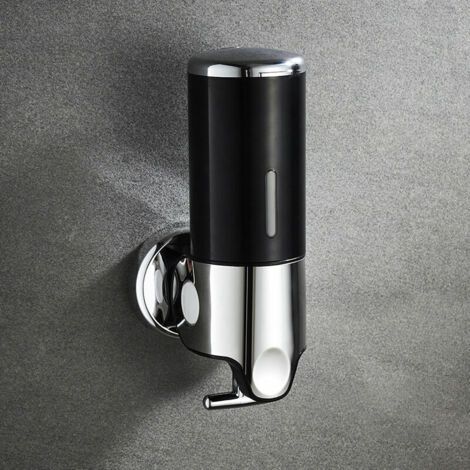 LaBlanc - Dispenser di sapone a parete da 450 ml, dispenser di sapone liquido a ugello singolo per le mani, dispenser per gel doccia e shampoo per cucina, bagno, hotel (nero) (1/3)