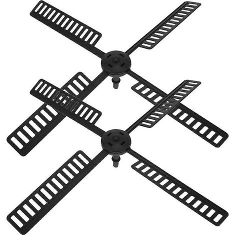 2 jeux d'accessoires pour moulin à vent, pièces en plastique, pales de moulin à vent-40.00X40.00X3.00CM-Black
