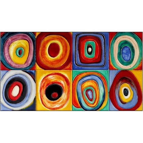 Lupia Quadro Moderno, Vetro Acrilico Plexy, Facile da appendere, da parete, stampa con Colori intensi, prodotto in Italia, 100x150 cm FARBSTUDIE QUADRATE (1/4)
