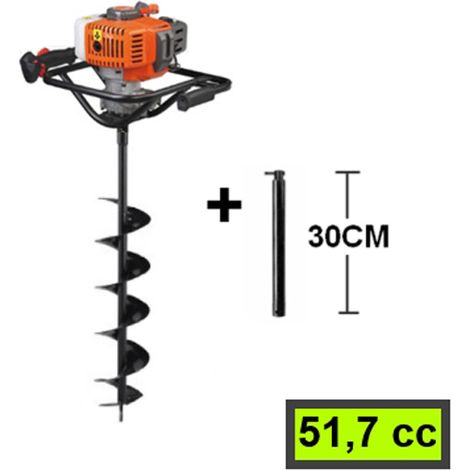 Mototrivella/Trivella a scoppio 52cc professionale 80x15cm con prolunga 30cm