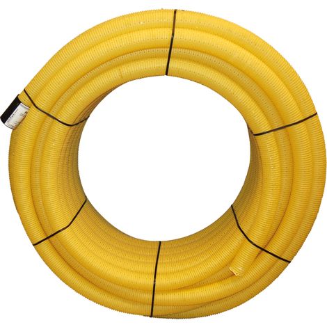Jardibric – Drain annelé perforé PVC Ø 50 mm x 25 mètres – Évacuation des eaux stagnantes – Pour drainage agricole et périphérique