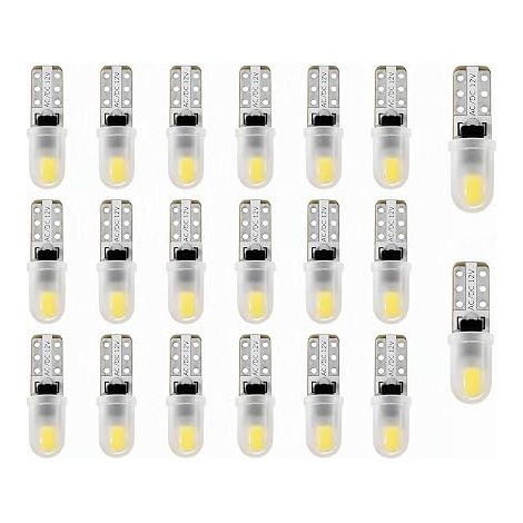20 PCS Ampoules T5 LED, 12V blanches 3014 SMD, Éclairage Diffus 3D pour Tableau de Bord, Compteur, Commandes et Habitacle Automobile Compatible, format compact, installation facile (1/5)