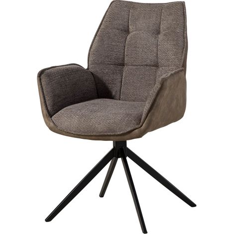 Drehstuhl 61x61x89 braun / graubraun HENRI 102