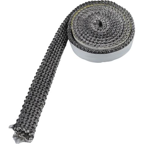 Joint adhésif pour cheminée, cordon plat blanc, joint de porte de poêle à bois pour fenêtres de cheminée (2 mm x 10 mm x 4 m)
