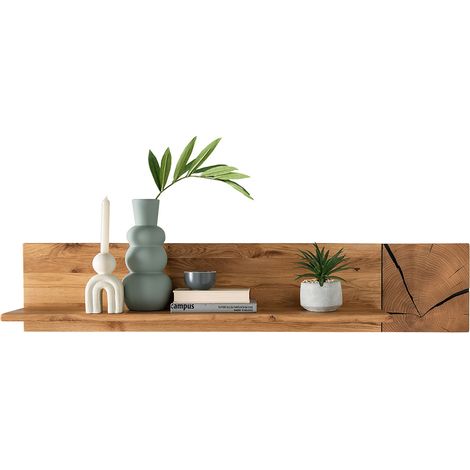 Wandboard B/H/T ca. 124/25/20 cm modern in Eiche massiv geölt mit Hirnholz KIMBERLEY-69 (1/4)