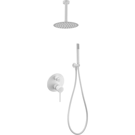 IMEX - columna ducha empotrada con grifo blanco