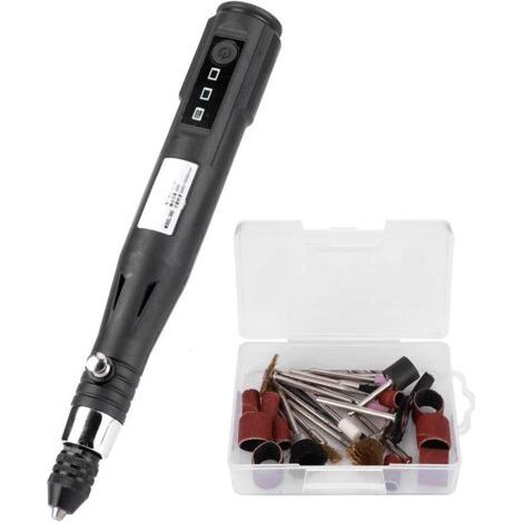 Outil Rotatif, Mini Perceuse Electrique Portable 5000-15000R / Min 5V 2A Trousse à Outils de Gravure pour La Découpe, La Gravure, Le Fraisage, Le Meulage, Le Polissage, Le Démontage et Le Perçage (1/4)