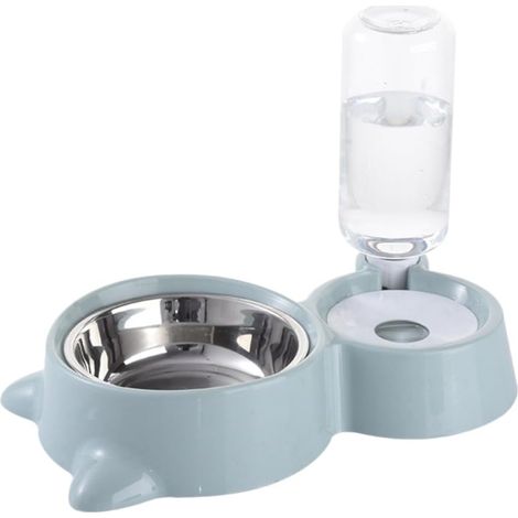 Gamelle Double pour Eau Et Nourriture, Distributeur Automatique Deau pour Chiens Et Chats Robuste Et Sûr
