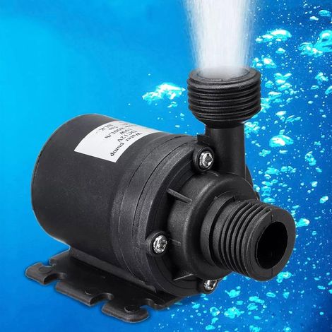 Mini pompe à eau portable ultra silencieuse, pompe de surpression, pompe à eau à moteur sans balais 12 V/24 V 5 M pour système de refroidissement de fontaine (1/4)