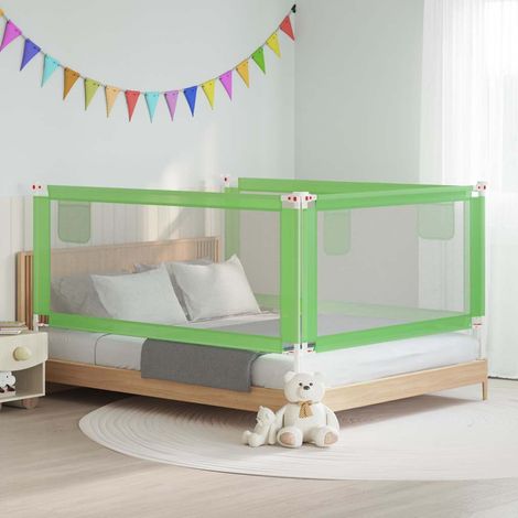 10196 vidaXL Toddler Safety Bed Rail Green 190x25 cm Fabric (1/5)