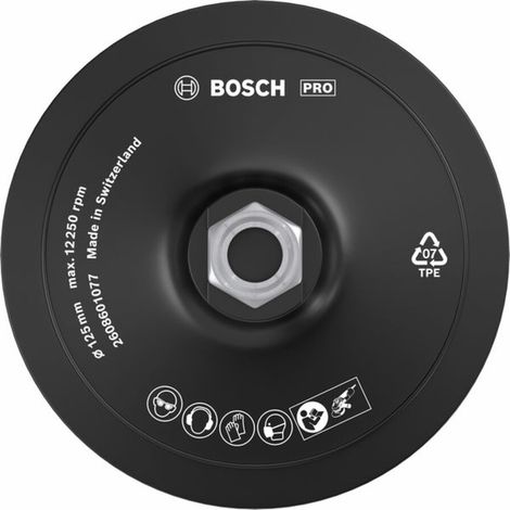Bosch PRO Stützteller, 125 mm, M14, Klettverschluss (1/5)
