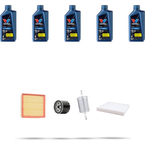 Kit tagliando 4 FILTRI e 5L OLIO compatibile con Opel Meriva A 1.6 16v 77kw Dal 2006 al 2010 (1/5)