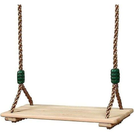 Balançoire d'arbre suspendue pour adultes et enfants, balançoire extérieure/intérieure en bois poli anticorrosion à quatre panneaux (1/5)