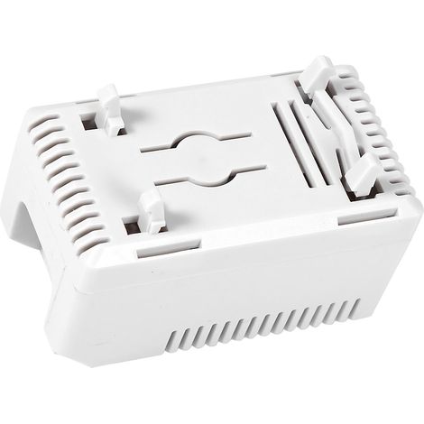 Termostato electromecánico regulable (0–60 °C) con interruptor y botón azul: controlador de temperatura para calefacción y ventilación. (1/5)