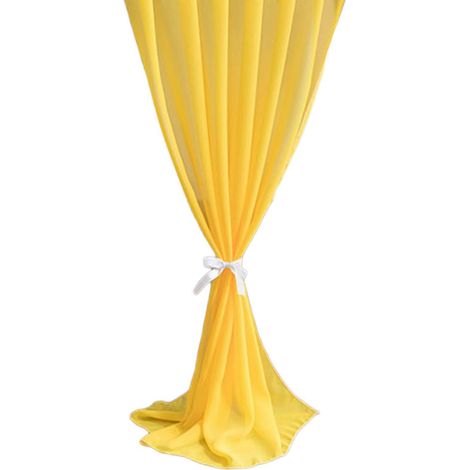 Chemin de table en mousseline jaune citron 72 x 305 cm, idéal pour mariage, anniversaire, Saint-Valentin. (1/5)