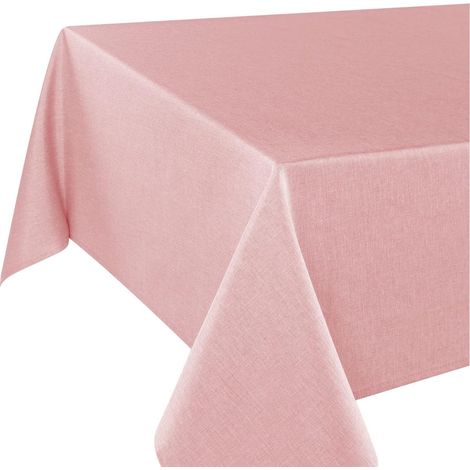 Mantel rosa vienés, impermeable y resistente a las manchas, apto para todo el año, rectangular de 140 x 220 cm. (1/5)