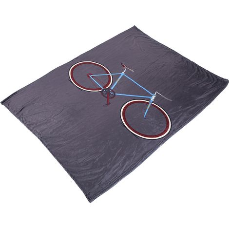 Couverture douce et chaude pour chien, tapis de climatisation pour chat et chiot, motif vélo (150 x 120 cm) (1/5)