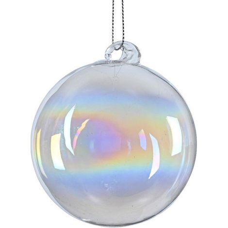 Irideszente Weihnachtskugel aus Glas Ø10 cm