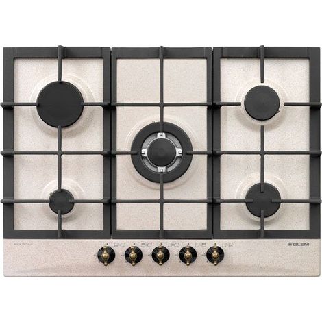 Glem Gas GT755HSA plaque de cuisson sable encastrable 70 cm 5 foyer(s)