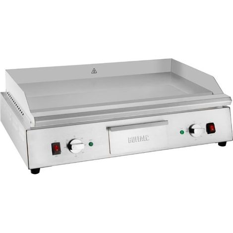 Plancha électrique PRO 2 zones indépendantes chromée lisse, 5000 W, 220 V - MONO (1/5)