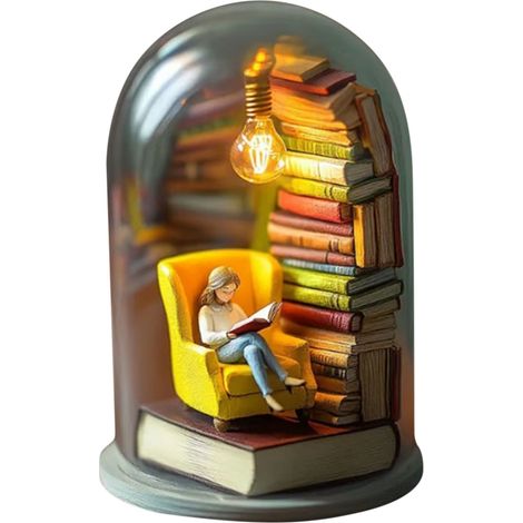 Veilleuse Sculpture Lecteur - LED Caliente - Para Escritorio Estante Mesa De Noche - Interior - 1 Unidad (1/5)