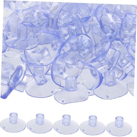 100 Ventouses en PVC Transparentes de 35 MM pour Supports Lourds, Design à Trou Vertical, pour Surfaces Lisses et Plates, Pack de 100 Pièces (1/5)